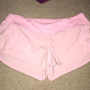 Light pink lululemon shorts
